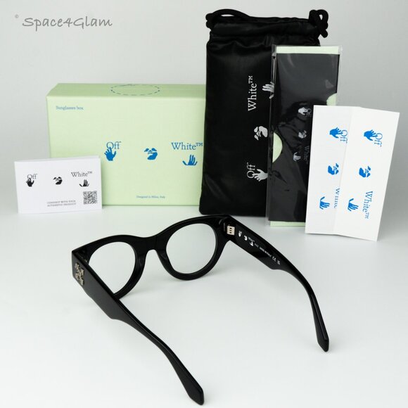 Off-White Women Eyeglasses Black Round OERJ013 STYLE 13 1000 NEW AUTHENTIC